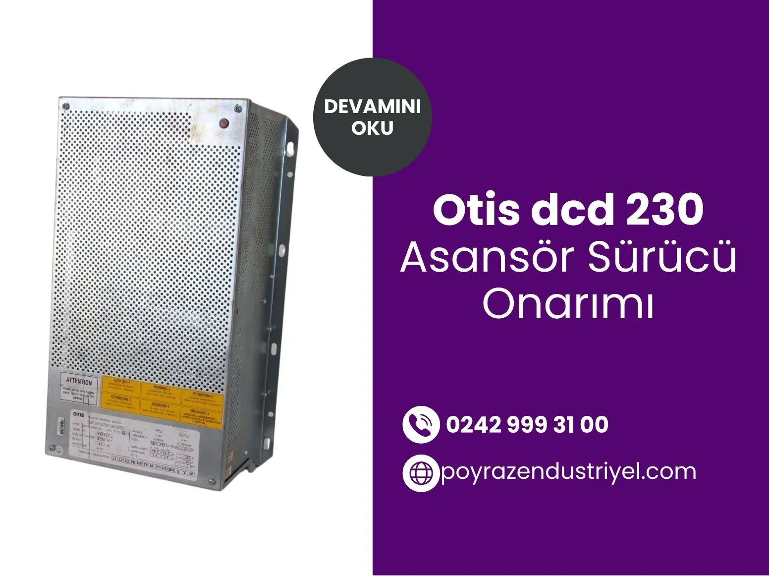Otis Dcd 230 Asansör Sürücü Onarımı